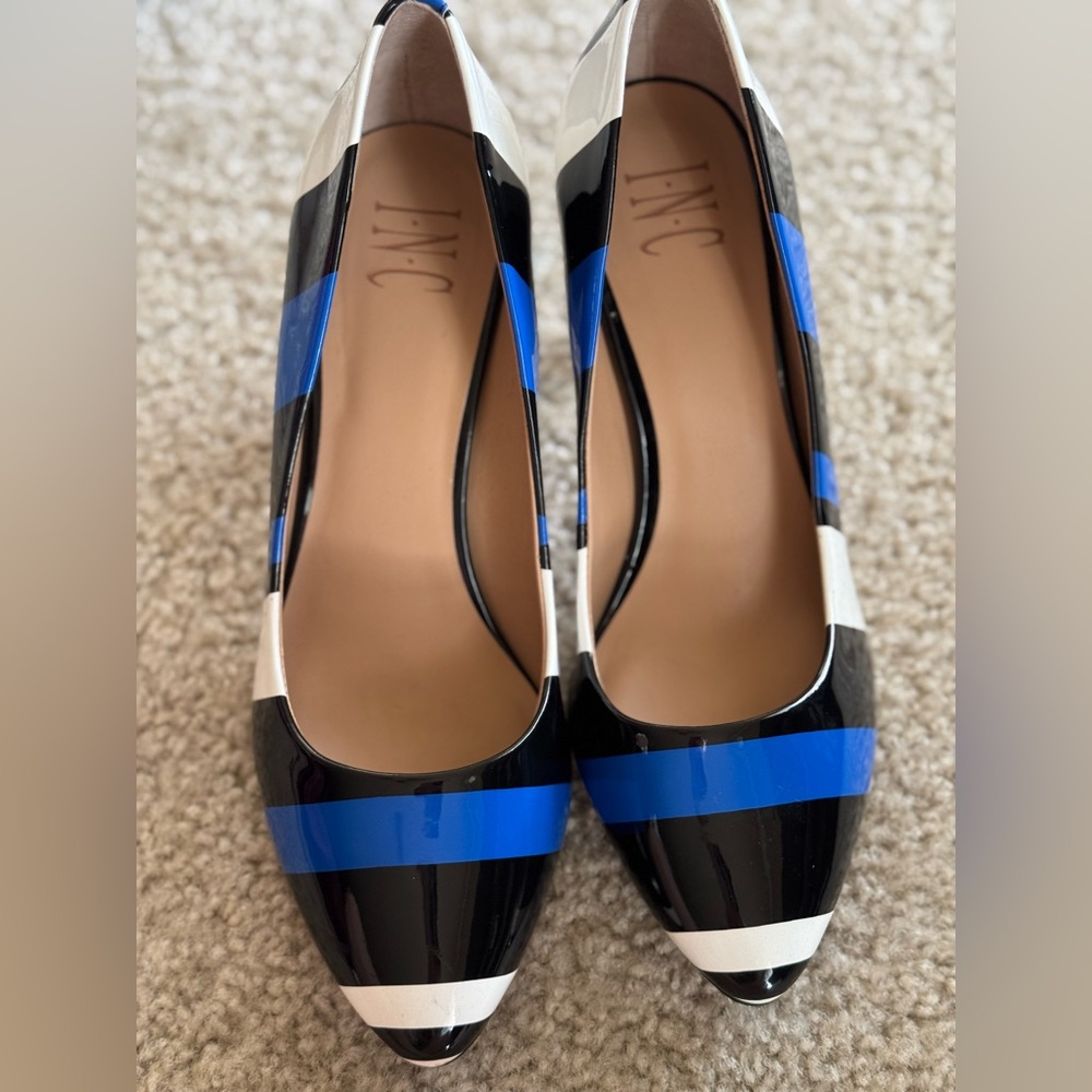 INC International Concepts Black and Blue Heels